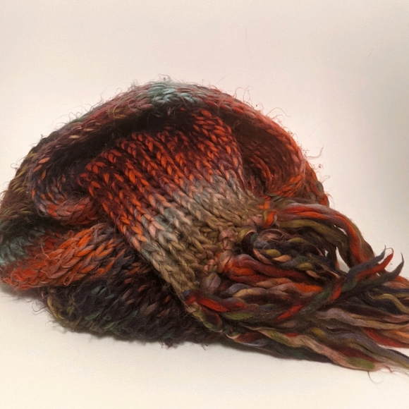 Chunky Knit Bohemian Scarf - Picture 6 of 7